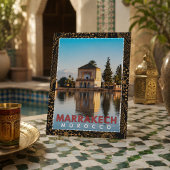 Mooie Marokkaanse Marrakech Menara-architectuur Briefkaart