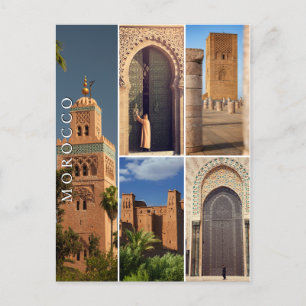 Mooie Marokkaanse Medina Architectuur Briefkaart