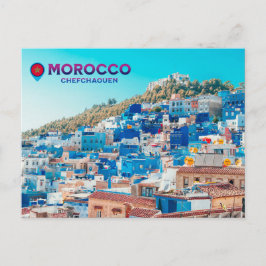 Mooie Marokkaanse Noord-Medina Blauwe Stad Briefkaart