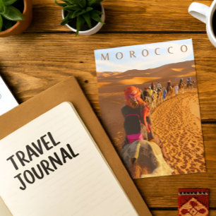 Mooie Marokko woestijn Sahara kameel reis Briefkaart