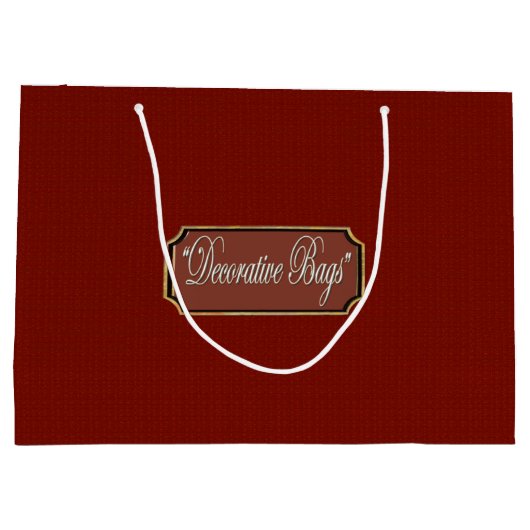 Mooie Maroon Large Gift Bag Large Cadeautasje (Achterkant)