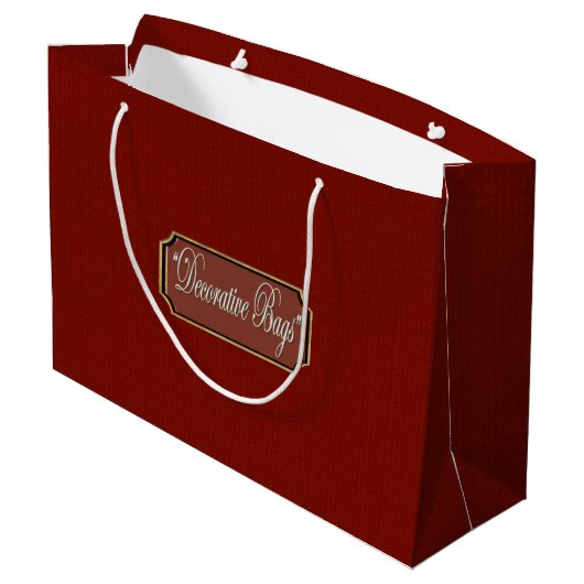 Mooie Maroon Large Gift Bag Large Cadeautasje (Achterkant Gekanteld)