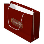 Mooie Maroon Large Gift Bag Large Cadeautasje (Voorkant Gekanteld)