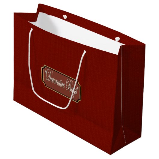 Mooie Maroon Large Gift Bag Large Cadeautasje (Voorkant Gekanteld)