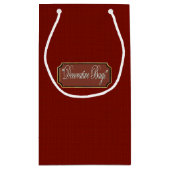 Mooie Maroon Small Gift Bag Klein Cadeauzakje (Achterkant)