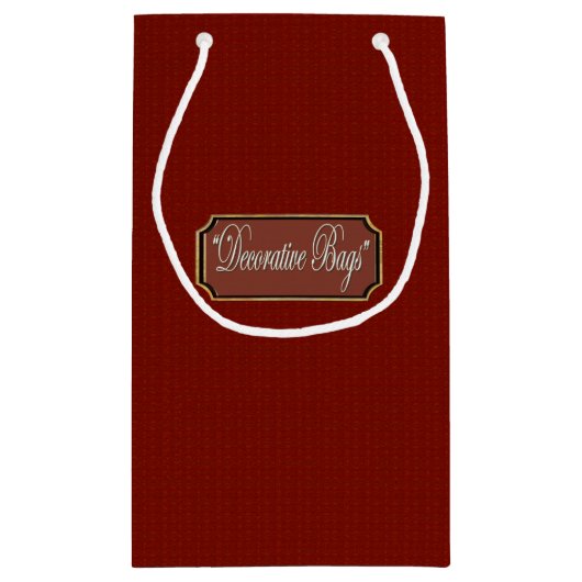 Mooie Maroon Small Gift Bag Klein Cadeauzakje (Achterkant)