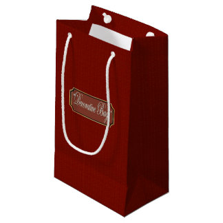 Mooie Maroon Small Gift Bag Klein Cadeauzakje