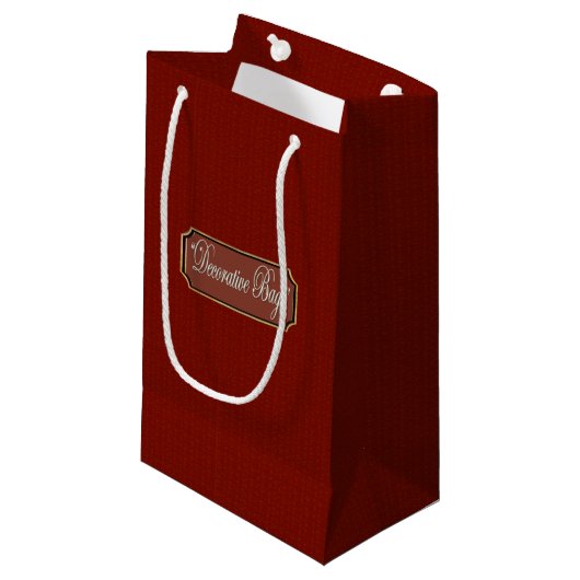 Mooie Maroon Small Gift Bag Klein Cadeauzakje (Voorkant Gekanteld)
