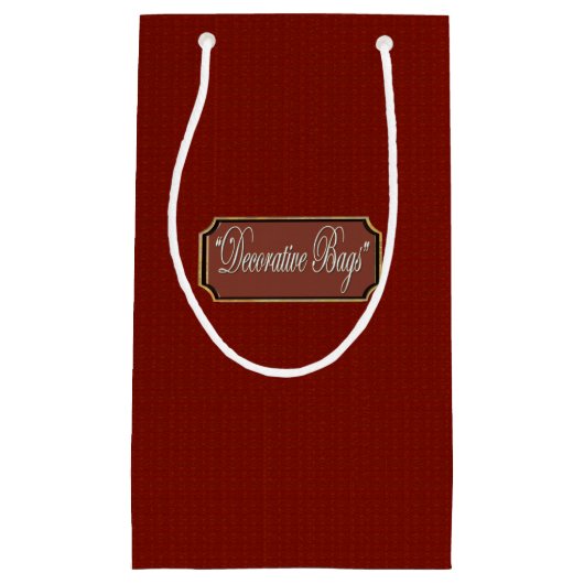 Mooie Maroon Small Gift Bag Klein Cadeauzakje (Voorkant)