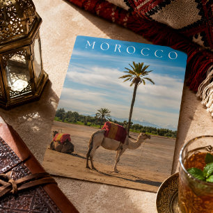 Mooie Marrakech Kameel Woestijn Avontuur Feestdagenkaart