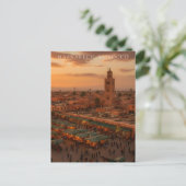 Mooie Marrakech Zonsondergang Uitzicht Koutoubia S Briefkaart (Staand voorkant)