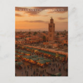 Mooie Marrakech Zonsondergang Uitzicht Koutoubia S Briefkaart (Voorkant)