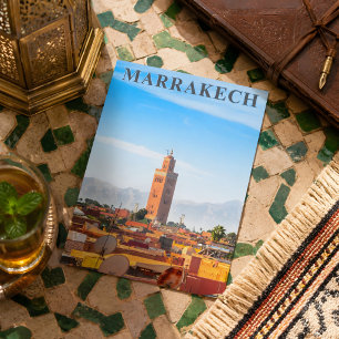 Mooie Marrakesh Medina-architectuur Koutoubia Briefkaart