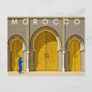 Mooie Marrakesh Medina Architectuur Souvenir Briefkaart