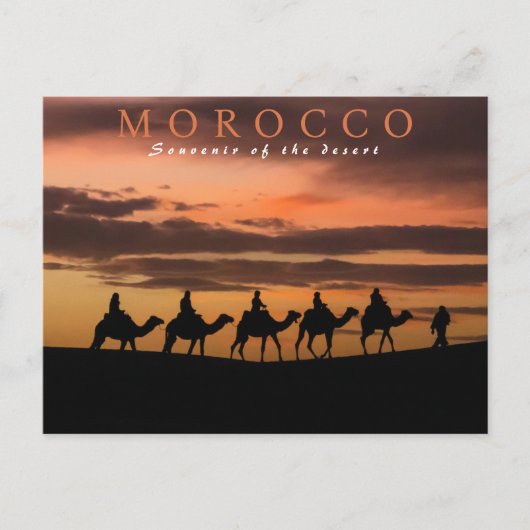 Mooie Marrakesh zonsondergang Marokko woestijn Briefkaart (Voorkant)