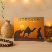 Mooie Marrakesh zonsondergang Marokko woestijn Briefkaart