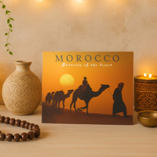 Mooie Marrakesh zonsondergang Marokko woestijn Briefkaart