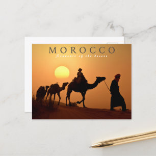 Mooie Marrakesh zonsondergang Marokko woestijn Briefkaart