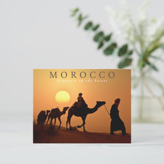 Mooie Marrakesh zonsondergang Marokko woestijn Briefkaart (Staand voorkant)