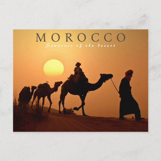 Mooie Marrakesh zonsondergang Marokko woestijn Briefkaart (Voorkant)