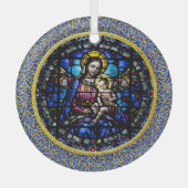 Mooie Mary en Baby Jesus Glas Ornament (Voorkant)