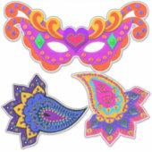 Mooie maskerade maskerade-maskerdecoraties sticker (Voorkant)