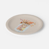 Mooie Mason Jar Herfst Thanksgiving Waterverf Papieren Bordje (Gekanteld)