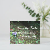 Mooie Mason Jar Purple Flowers bespaart de datum Aankondigingskaart (Staand voorkant)