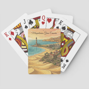 Mooie Maspalomas Gran Canaria Duinen Landschap Pokerkaarten