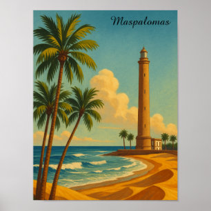 Mooie Maspalomas Meloneras Beach Gran Canaria Poster