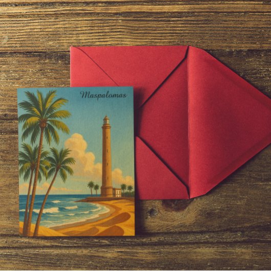 Mooie Maspalomas Meloneras Strand Gran Canaria Briefkaart