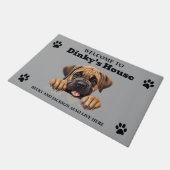 Mooie Mastiff Hond Foto Deurmat (Schuin)