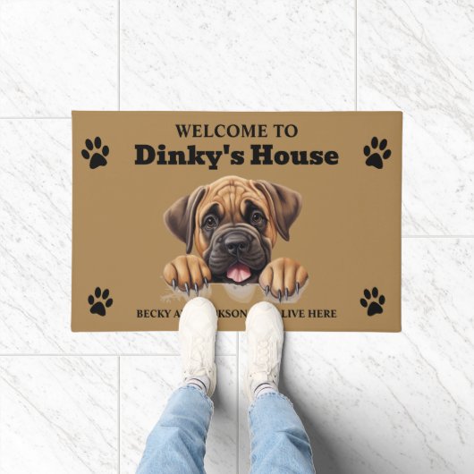Mooie Mastiff Hond Foto Deurmat (Binnen)