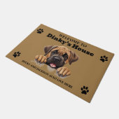 Mooie Mastiff Hond Foto Deurmat (Schuin)