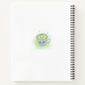 Mooie Matcha Latte Pastelgroene Spiraal Notebook Notitieboek (Achterkant)