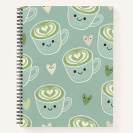 Mooie Matcha Latte Pastelgroene Spiraal Notebook Notitieboek