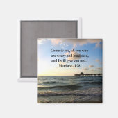 MOOIE MATTHEÜS 11:28 SCRIPTUUR VERS MAGNEET (Voorkant / Achterkant)