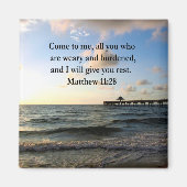 MOOIE MATTHEÜS 11:28 SCRIPTUUR VERS MAGNEET (Voorkant)