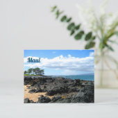 Mooie Maui Beach met Black Rocks Briefkaart (Staand voorkant)
