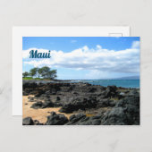 Mooie Maui Beach met Black Rocks Briefkaart (Voorkant / Achterkant)