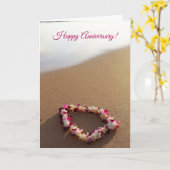 Mooie Maui Lei op het strand Kaart (Gele Bloem)