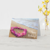 Mooie Maui Lei verjaardag Kaart (Gele Bloem)