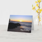 Mooie Maui zonsondergang op het strand Wenskaart Kaart (Gele Bloem)