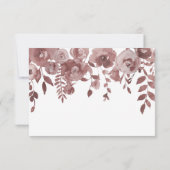 Mooie Mauve Aquarel Bloemen Bedankkaart (Achterkant)