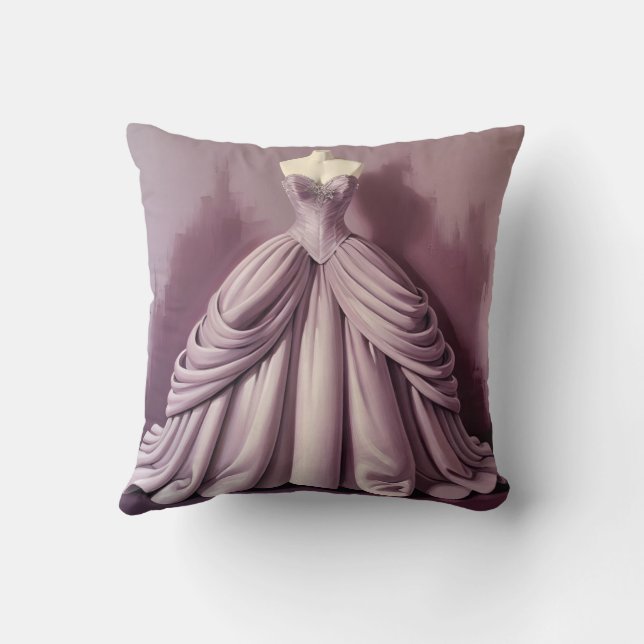 Mooie mauve ballgown kussen (Achterkant)