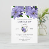 Mooie Mauve Bloemen, Moederdag Viering Kaart (Staand voorkant)