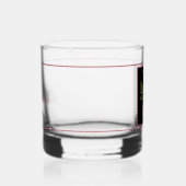 Mooie Mauve Floral Versierd Zwart Monogram B Whisky Glas (Rechts)