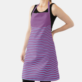 Mooie mauve gestreepte overall schort