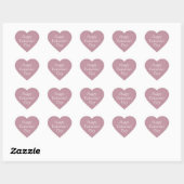 Mooie Mauve - Roze Hart Valentijnsticker Sticker (Vel)