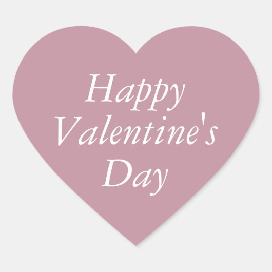 Mooie Mauve - Roze Hart Valentijnsticker Sticker (Voorkant)